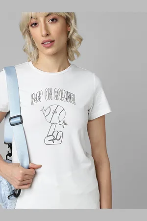ONLY Women White Printed T-shirt