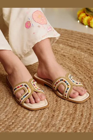 CAÏ Women Multi Coloured Beaded Flat