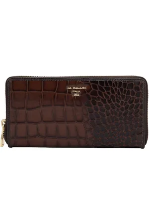 Da Milano Textured Leather Zip Around Wallet