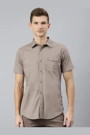 Woodland Men Beige Casual Shirt