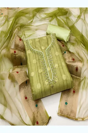 Lilots Ethnic Motifs Beads and Stones Unstitched Dress Material