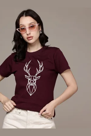 Moda Rapido Women Graphic Printed Round Neck Regular Fit Cotton T-shirt