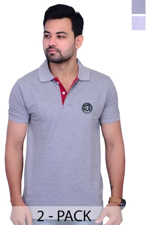 La Milano Pack OF 2 Men Polo Collar Solid Slim Fit T-shirt
