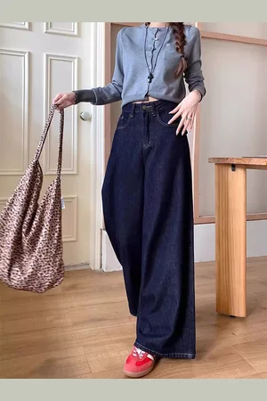 DressBerry Women Wide Leg High-Rise Jeans