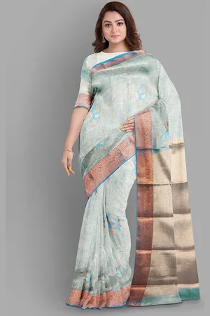 The Chennai Silks Floral Zari Fusion Sambalpuri Saree