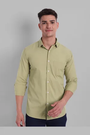 Majestic Men Beige Slim Fit Casual Shirt
