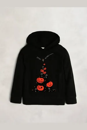 Cherry Crumble Unisex Kids Black Hooded Sweatshirt