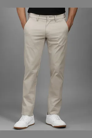 Louis Philippe Men Pure Cotton Slim Fit Regular Trousers