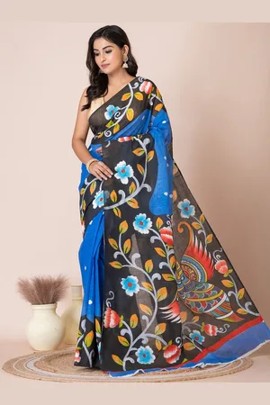 HOUSE OF ARLI Kalamkari Printed Pure Cotton Saree