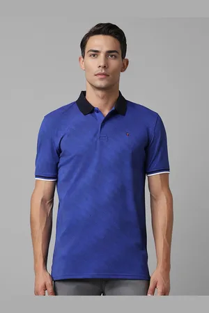 Louis Philippe Polo Collar Short Sleeves Slim Fit Cotton T-shirt