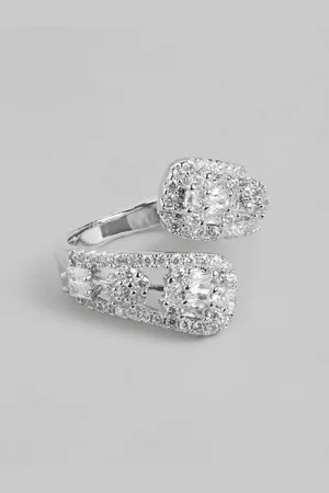 DressBerry Women Stone-Studded Adjustable Finger Ring