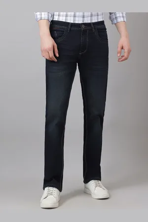 Richlook Men Comfort Slim Fit Mildly Distressed Light Fade Stretchable Jeans
