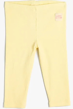 Koton Girls Ribbed Ankle Length Leggings