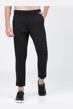 Highlander Men Black Slim Fit Trousers