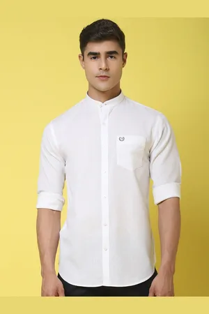 Rodamo Slim Fit Mandarin Collar Cotton Casual Shirt