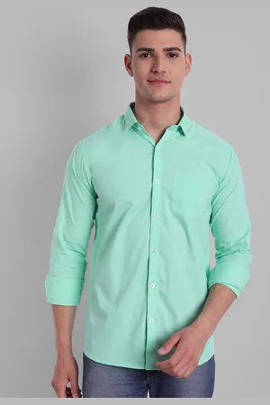 Majestic Men Lime Green Slim Fit Casual Shirt