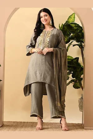 Myshka Women Regular Kurta with Trousers & With Dupatta