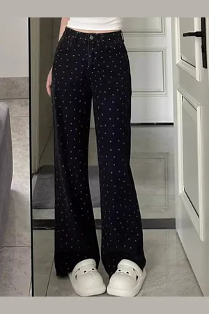 DressBerry Women Straight Fit High-Rise Printed Jeans