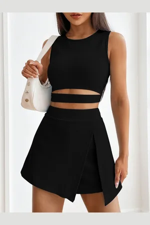 Stylecast Black Sleeveless Top With Skirt