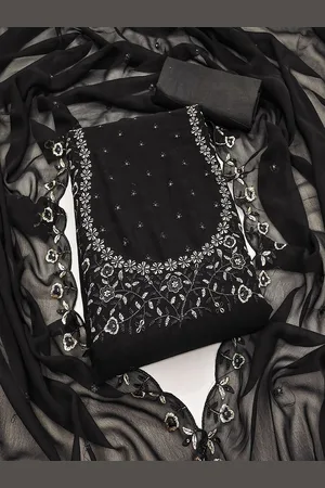 Lilots Floral Embroidered Unstitched Dress Material