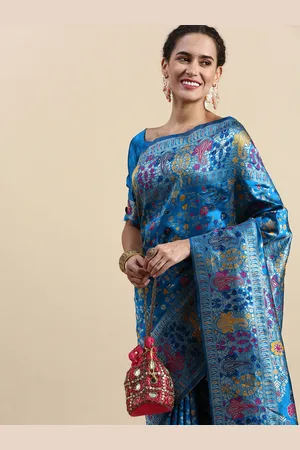Lilots Ethnic Motifs Woven Design Banarasi Saree with Blouse Piece