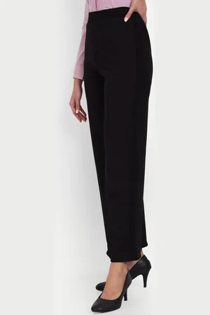 Broadstar Women Loose Fit High-Rise Parallel Trousers
