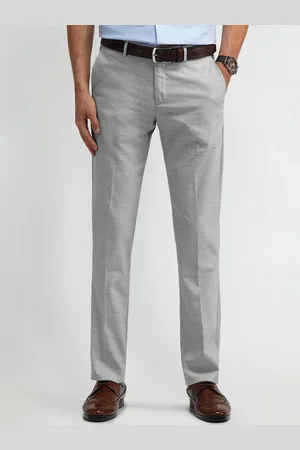 Arrow Men Textured Urban Slim Formal Trousers