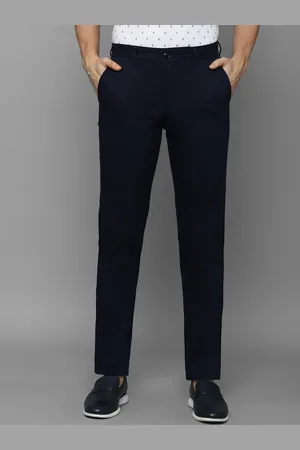 Louis Philippe Men Tapered Fit Flat Front Chinos Trousers