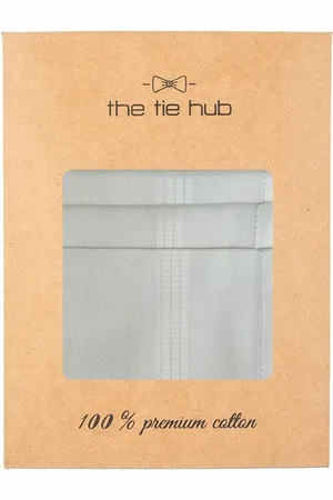 The Tie Hub Men Pack Of 3 Printed Pure Cotton Handkerchief