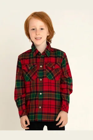 Cherry Crumble Boys Multicoloured Tartan Checks Checked Casual Shirt