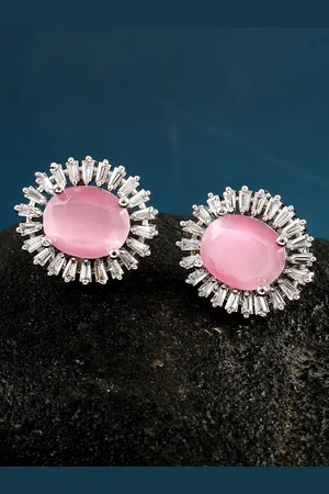 Jewar Mandi Women Circular Studs Earrings