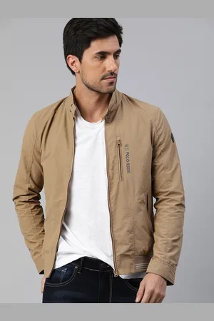 U.S. Polo Assn. Men Khaki Solid Sporty Jacket