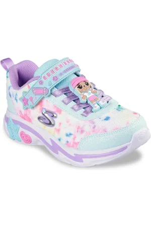 Skechers Girls Printed Velcro Round Toe Casual Sneakers