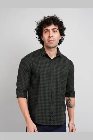 Tim Men Comfort Checked Cotton Casual Shirt