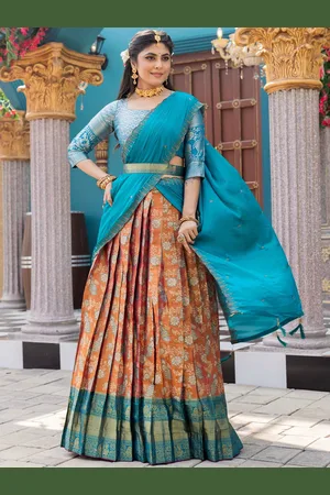 DrapeMall Semi-Stitched Lehenga & Unstitched Blouse With Dupatta