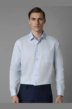 Louis Philippe Men Slim Fit Opaque Formal cotton Shirt