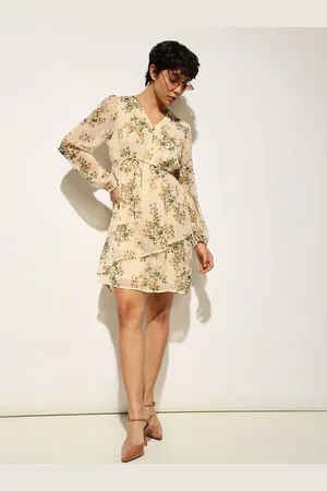 ONLY Floral Print Chiffon Mini Dress