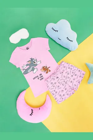 Pantaloons Printed Cotton T-Shirt & Shorts Clothing Set
