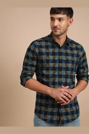 Crocodile India Slim Buffalo Checks Slim Fit Cotton Casual Shirt