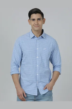 Crocodile Men Checked Cotton Casual Shirt
