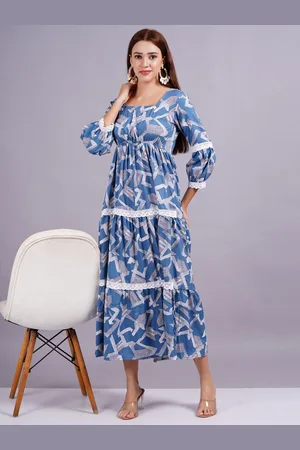 Kalini Women Fit and Flare Maxi Dress