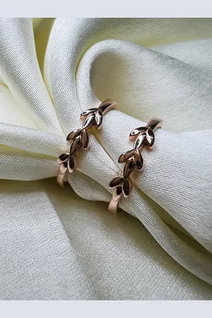 ARTE 92.5 Sterling Silver Floral Design Toe Rings