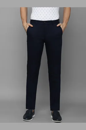 Louis Philippe Men Tapered Fit Mid-Rise Plain Chinos Trousers