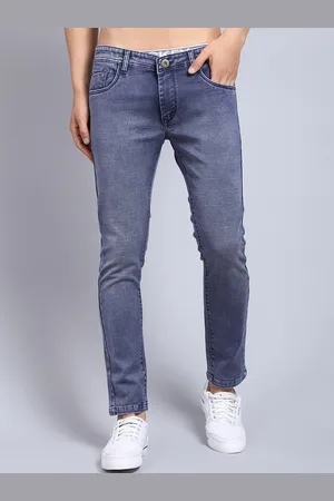 Rodamo Men Blue Slim Fit Heavy Fade Stretchable Jeans