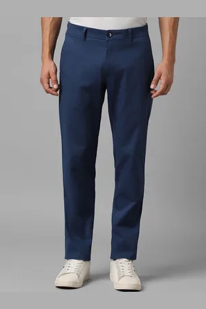 Louis Philippe Men Textured Slim Fit Trousers