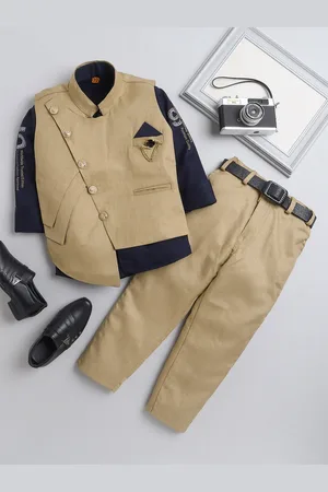 DKGF FASHION Boys Single Breasted Party 3-Piece Suits