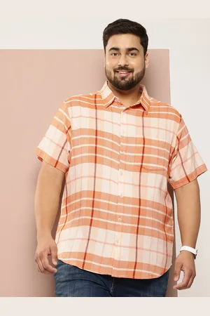 Sztori Men Plus Size Classic Checked Pure Cotton Casual Shirt