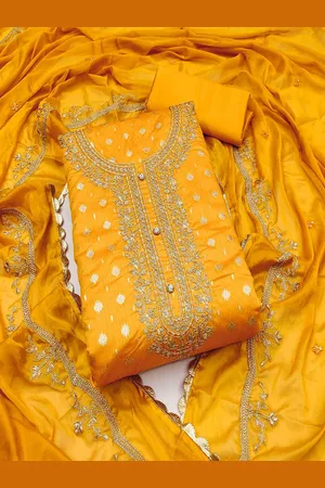 Lilots Raw Silk Unstitched Dress Material