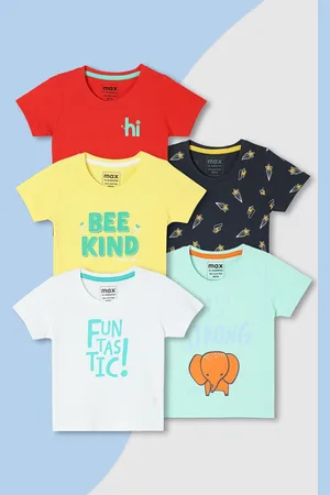 Max Collection Boys Graphic Printed T-Shirt - Pack of 5