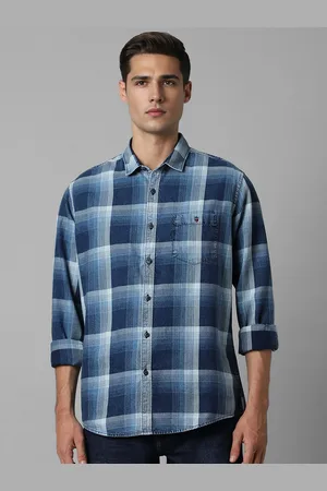 Louis Philippe Men Slim Fit Opaque Checked Casual Shirt